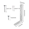 L Shaped Shelf Brackets, 4 Pcs Metal Shelf Supports with