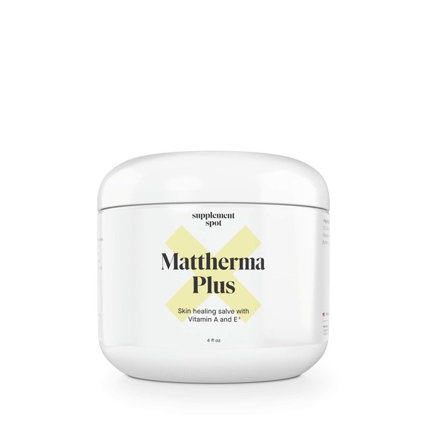 Mattherma Plus Skin Healing Ointment (4 Fl Oz.) - Soothing Salve for Cracked Skin w/Vitamin E & A – All-Purpose Moisture Barrier Ointment to Nourish & Support Natural Healing Process of Body