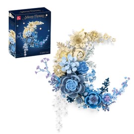 Nexhyp Moon Flower Building Set, Flowers Building Sets for Adults, Flower Bouquet Botanical Collection for Wall Decoration or Home Decor