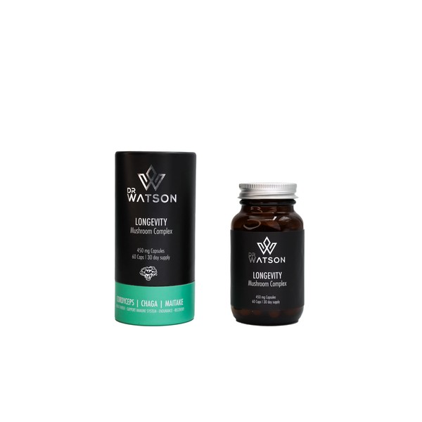 Dr Watson Longevity Mushroom Complex Cordyceps | Chaga | Maitake