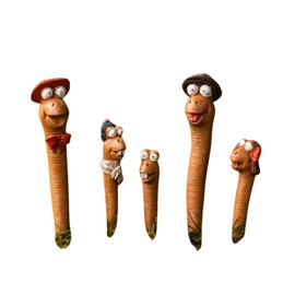 Garden Mile Set of 5 Miniature Garden Worms Ornaments Resin Outdoor Indoor Decorative Figures Flower Bed Planter Decorations Weatherproof Worm Mini Statues Patio Pond Bedding Decor