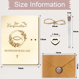 ePicsoa Confirmation Gift, 13 x 10 cm Wooden Money Gift Packaging, for Confirmation Money Gifts, Voucher Packaging with Test Tubes, Funny Money Packaging, Gift for Boys and Girls