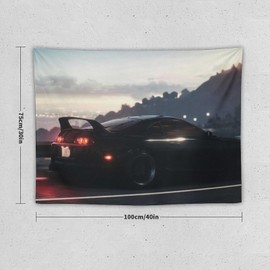 josnmre Japanese Sports Car JDM Mk4 Cool Tapestry Wall Hanging Funny Wall Tapestry for Bedroom Living Room Office Classroom Dorm Ceiling Home Wall Decor Art Tapestries 30"x40"