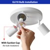 EGM 3 Light Track Lighting, White Round Track Lighting Fixtures,