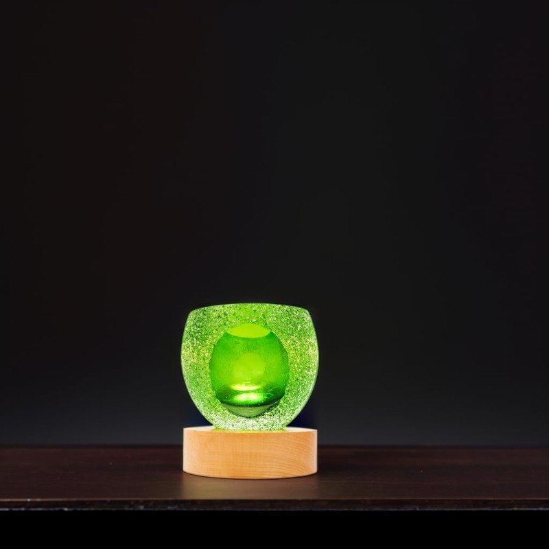 Bituulor Battery Power 4 inch Wood Light Base Display Stand