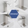 BWE 6" Brushed Nickel Faucet Hole Cover, Stainless Steel Rectangular