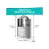 KAWAHA 21/40KD-3SK High Security Stainless Steel Shrouded Padlock with Key