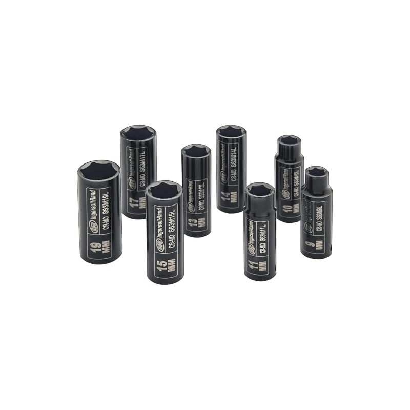 Ingersoll Rand SK3M8LN 3/8" Drive Metric Deep Impact Socket set