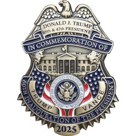 AMERICA'S FRONT LINE DD-005 Trump Vance Presidential Inauguration 47 Full Size Commemorative with hinged pin Back 60th