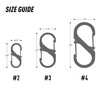 Nite Ize LSB4-11-R3 S-Biner Slide Lock Carabiner, Black, #4-75lb