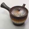 Ichikyu 585-18 Mino Ware Teapot, Bizen-style Sori Shape, Made in