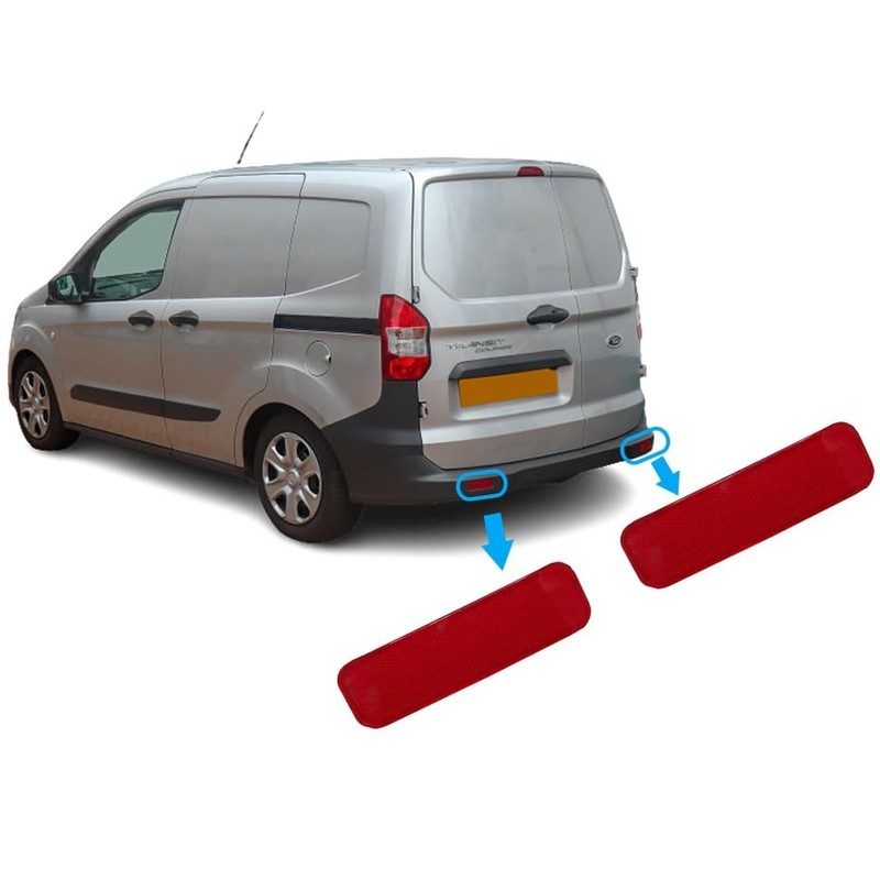 2X REAR SIDE BUMPER REFLECTOR Left and Right FOR FORD
