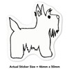 Azeeda 4 x 'Scottie Dog' White Premium Vinyl Decal Stickers