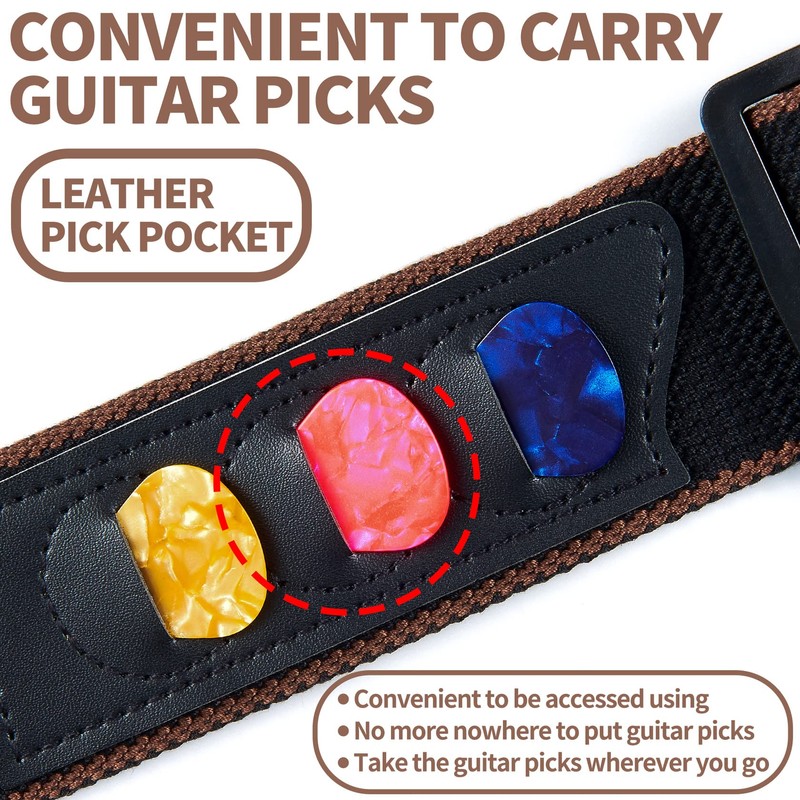 WOGOD Guitar Strap - Acoustic Electric Guitar Straps,Bass Guitar Strap