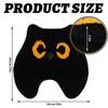 FYSUIMU Cute Black Cat Bathroom Rug U Shaped Toilet Rug
