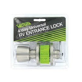 Valterra L32CS000 Knob/Lever Stainless Lockset with 1-Piece Latch housing with 1/2 Inch Latch Bolt, (Pack of 1)