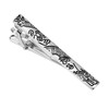 Rockyu Dragon Pattern Tie Clip, Men's, Gold & Silver, Metal,