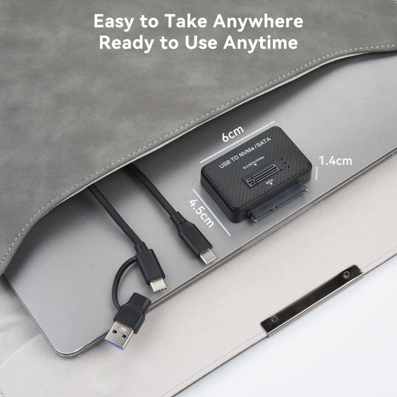 ELUTENG NVMe SATA to USB SSD Enclosure 3 in 1