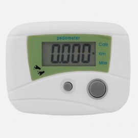Lightweight Clip-On Digital Pedometer White Step Measurement