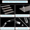 HENABLE 4 Tier Acrylic Perfume Organizer Stand, Clear Display Risers