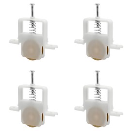 Sliding Screen Door Bottom and Top Rollers Replacement with 1" Steel Concave Ball-bearing Wheels for Columbia Screen Doors Feature a 5/16" Thick Adjustable Nylon Housing, 4 Pack