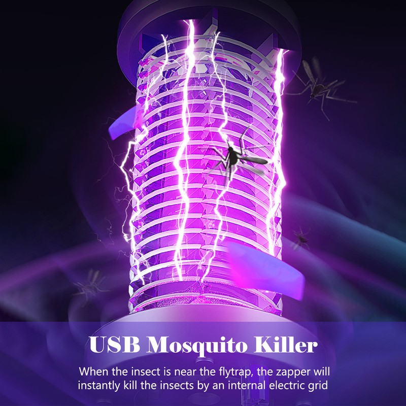 Mosquito Killer USB Hanging Bug Zapper Trap Lamp With Warm