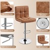 Yaheetech Bar Stools Set of 2, PU Leather Swivel Barstools,