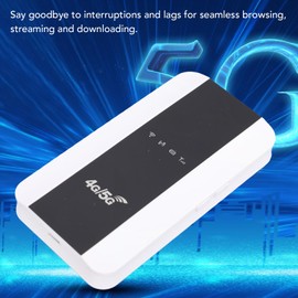 Generic WiFi Hotspot, 4G 5G WiFi Hotspot Portable Travel Router with SIM Card Slot, Supports 150Mbps, 10 Device Connectivity, Pocket Mobile Hotspot for Home Office Travel (Europe and Asia Version)
