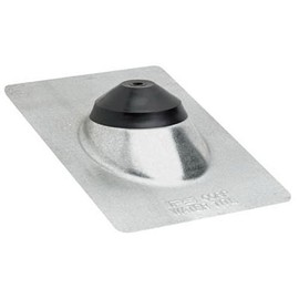 Water-Tite 81870 8-3/4" x 12-1/2" Galvanized-Steel Base Roof Flashing with Elastomer Collar for 1/2", 3/4", and 1" Tubing (GB5)