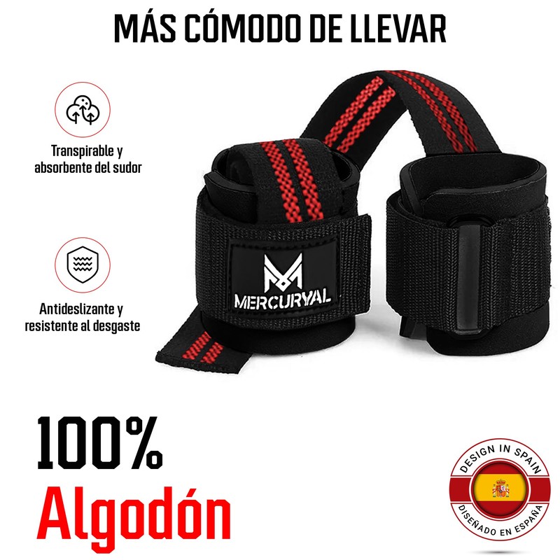 MERCURYAL Straps Gym with Wrist Support for Weightlifting and Powerlifting,