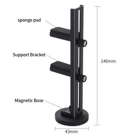 Miaoanui Graphics Card GPU Support Bracket,Video Card Sag Holder Bracket,Aluminum Construction ,Black Universal gpu Support Bracket。