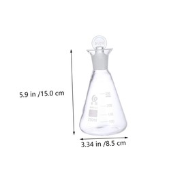 Hohopeti 4pcs Iodine Flask Lab Experiment Beaker Lab Volumetric Flasks Simple Experiment Chemistry Science Measuring Flask Graduated Flasks Sealing Liquid Storage High Borosilicate Glass
