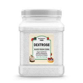 Unpretentious Dextrose, Sugar Substitute, Natural Sweetener, Made From Corn (3 Pound)