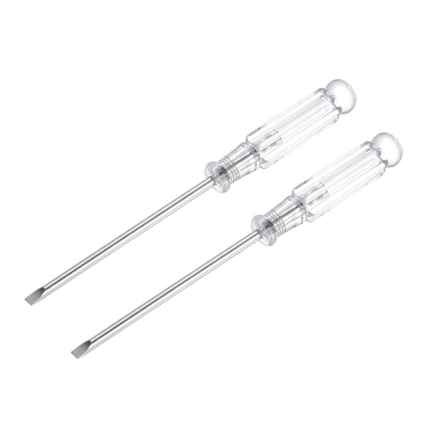 sourcing map 2 x Mini Slotted Screwdrivers, 3.0 mm Flat