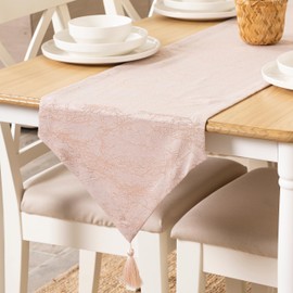 TOSHE Table Runner 14x72 inch Decorative Kitchen Runner Wedding Indoor and Outdoor Table Runner Modern Table Runner (Pink, 14 x 72)