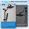 Hibbent All Metal High Pressure 10'' Rainfall Shower Head, Showerhead