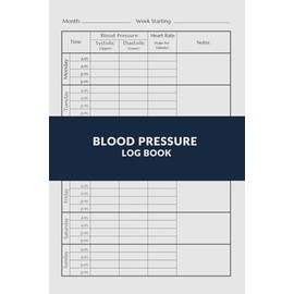 Blood Pressure Log Book: Track, Monitor, and Take Control of Your Blood Pressure