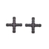 S&M 2 x Black Drip Cross 16mm 544606
