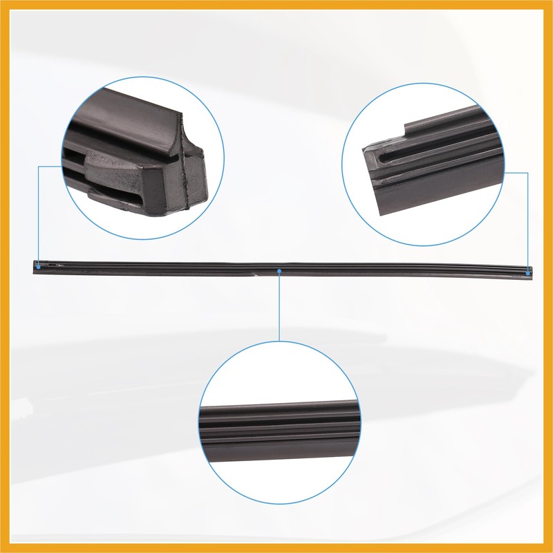 Partuto 2 Pcs 26inch 24inch Car Rubber Windshield Wiper Blade