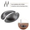 Bivethoi 20 Pack Cabinet Bin Cup Pulls Black Half Moon