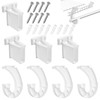 UBANU Hanging Closet Rod Support Kit, Include 4Pcs 3/4 J-Shaped