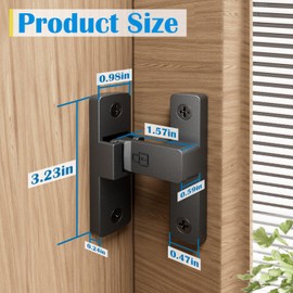 VOLIBeL Barn Door Lock, 90/180 Degree Flip Latch, 3” Safety Sliding Door Latch Lock, Heavy Duty Door Security Gate Latches for Barn, Fence, Garden, Cabinet, Garage and Window (90 Degree)