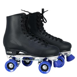 CHICAGO Skates Premium Black Quad Roller Skates for Boys and Men Beginners Classic Adjustable High-Top Design for Indoor or Outdoor Skates and Roller Derby