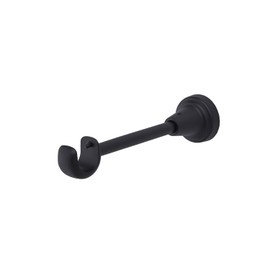 MDEKOR Wall Bracket 1-Track Black Matt R Wall Bracket with Metal Mounting Plate for Curtain Rod 19 mm Distance Can Be Shortened