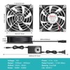Wathai 80mm Small Computer Cooling Fan with AC Plug, 110V
