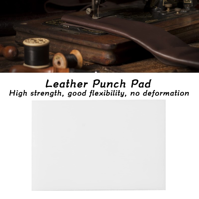 Leather Punch Board White Plastic Cutting Hole Punch Stamping Tool