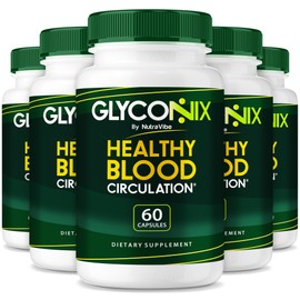 (5 Pack) Glyconix Blood Optimizer – Original Daily Wellness Formula with a Clean, Powerful Blend to Help Maintain Balanced Levels, Vitality & Circulatory Support | Easy-to-Swallow Pills (300 Capsules)