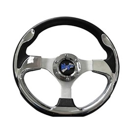 MADJAX Ultra2 Golf Cart Steering Wheel for EZGO Club Car Yamaha Golf Carts | 13 Inch Steering Wheel | Chrome