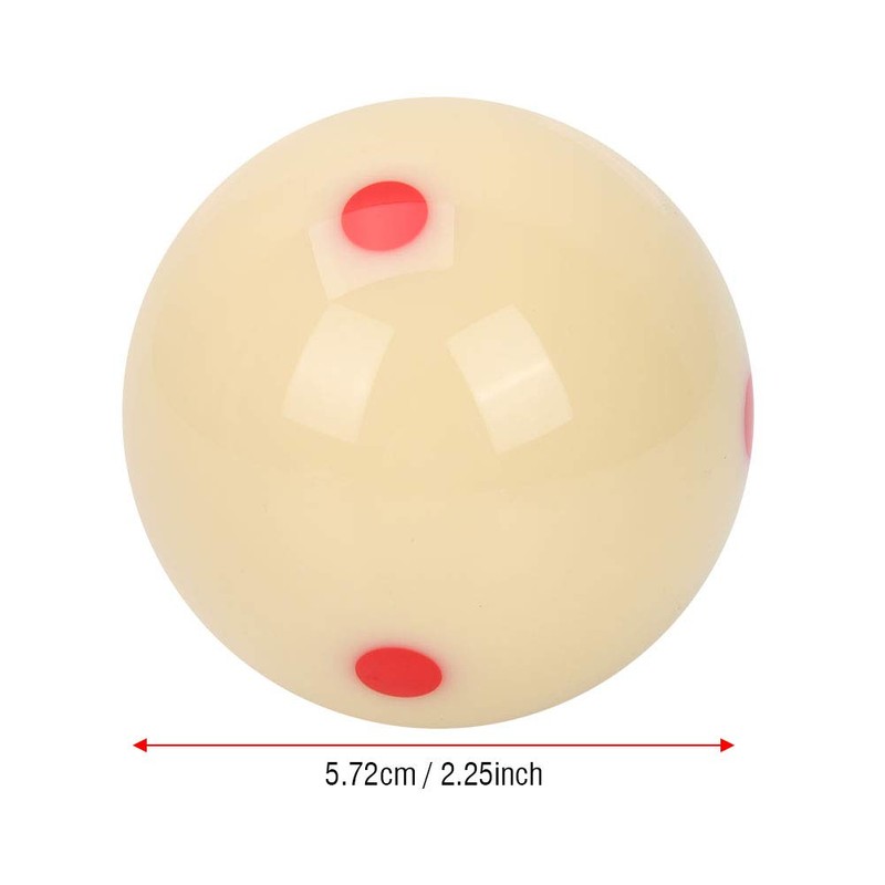 Alomejor Red Dot Spot Pool Ball, 2.25" White Match Ball
