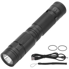 LED Flashlight Built in 1800mAh Lithium Battery IPX6 Waterproof Torch Rechargeable Flashlight for Outdoor